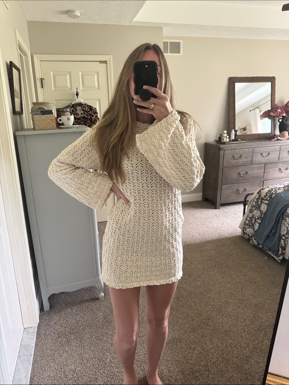 NWT H&M Cream Knit Coverup Dress